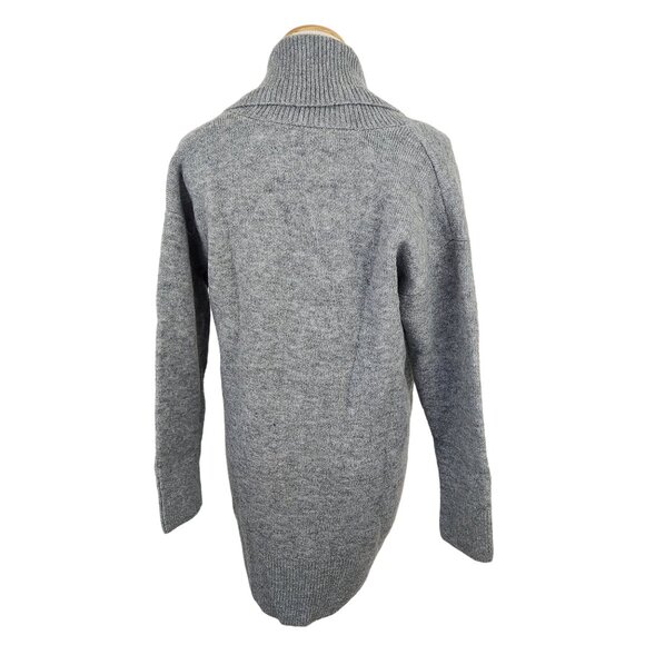 Time and Tru Sweater Women's Small 4-6 Cardigan Long Sleeve Open Front Knit Gray - Picture 3 of 8